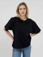 Brunette boxy tee
