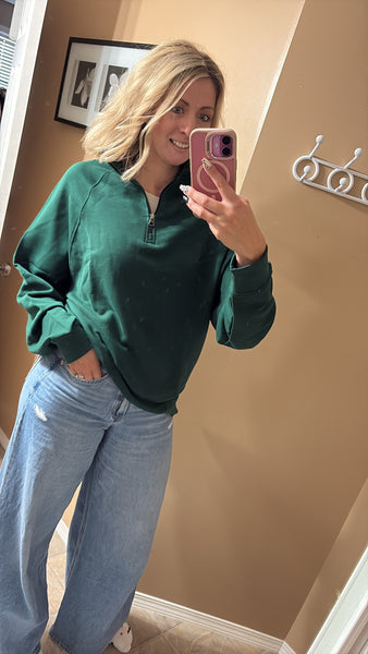 Brunette forest 1/2 zip