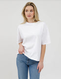Brunette boxy tee